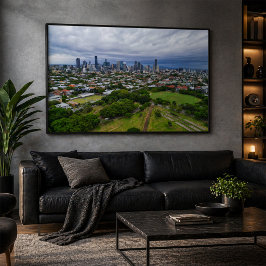 Brisbane City Skyline von New Farm Park Poster