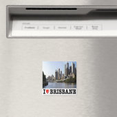 BRISBANE I Liebe, Australien, Ozeanien, Kühlschran Magnet (In Situ (Geschirrspüler))