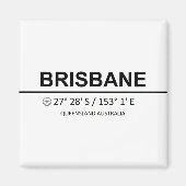 Brisbane Koordinaten - Brisbane Koordinaten Magnet (Vorne)