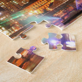 Brisbane-Laserlicht Show - Nachtstadt-Foto Puzzle (Seite)