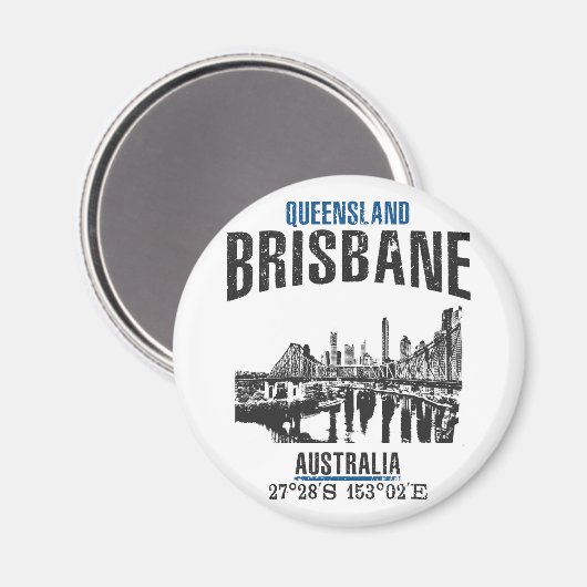 Brisbane Magnet (Vorderseite/Rückseite)