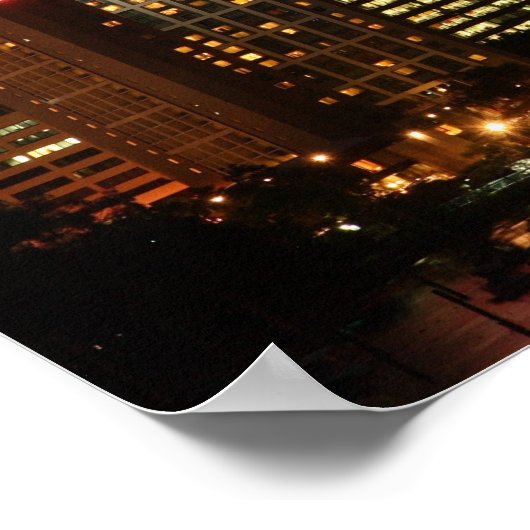 Brisbane Night Skyline. Poster (Ecke)