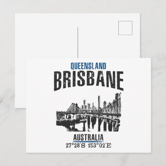 Brisbane Postkarte (Vorne/Hinten)