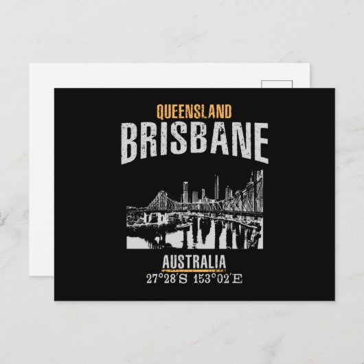 Brisbane Postkarte (Vorne/Hinten)