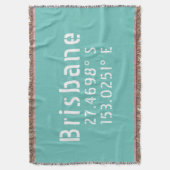 Brisbane QLD Latitude Longitude Decke (Vorderseite Vertikal)