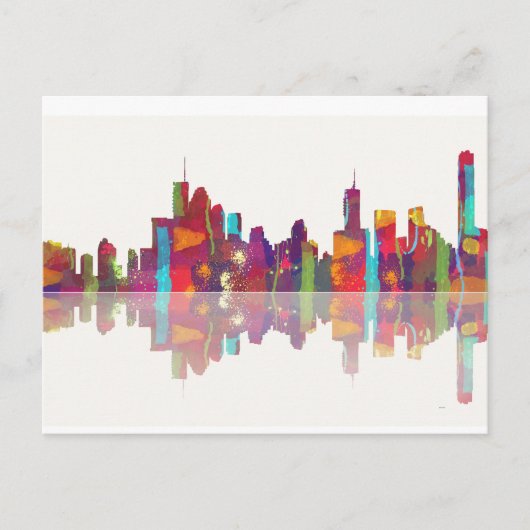 Brisbane Qld Skyline Postkarte (Vorderseite)