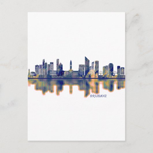 Brisbane Skyline Feiertagspostkarte (Vorderseite)