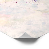 Brisbane Skyline im Aquarellhintergrund Poster (Ecke)