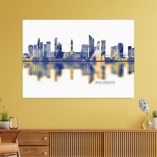 Brisbane Skyline Leinwanddruck (Insitu (Wohnzimmer))