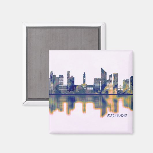 Brisbane Skyline Magnet (Vorderseite/Rückseite)
