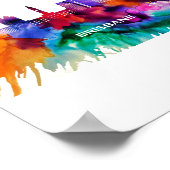 Brisbane Skyline Poster (Ecke)