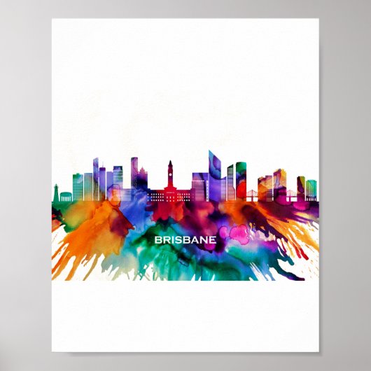 Brisbane Skyline Poster (Vorne)