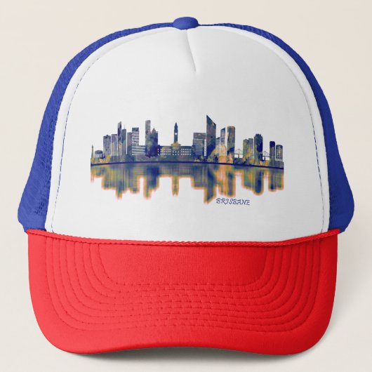 Brisbane Skyline Truckerkappe (Vorderseite)