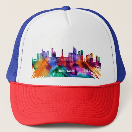 Brisbane Skyline Truckerkappe (Vorderseite)
