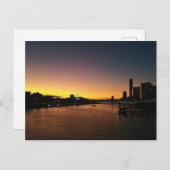 Brisbane Sonnenuntergang Postkarte (Vorne/Hinten)
