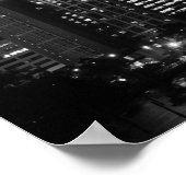 Brisbane Stadt, Nacht - Schwarz-Weiß-Poster Poster (Ecke)