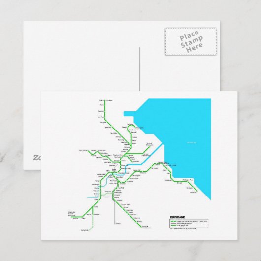 Brisbane U-Bahn Postkarte (Vorne/Hinten)