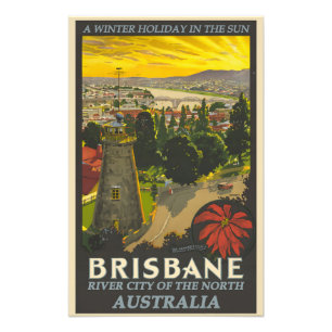 Brisbane Vintage Poster