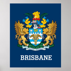 Brisbanes Wappen Poster