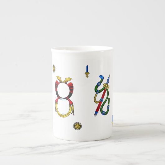 Briscola Aces - italienisches Kartendesign Porzellantasse (Vorderseite)