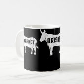 Brisket Barbecue Beef Grillen Pitmaster Geschenk Kaffeetasse (Vorderseite Links)