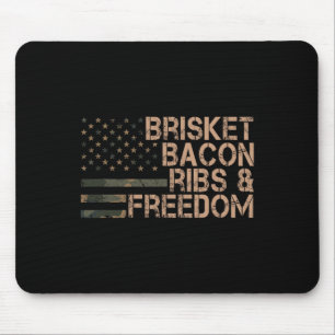 Brisket Bycon Rippen Und Freedom Grill Bbq Lustige Mousepad