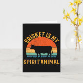 Brisket ist mein Geist Tier Karte (Gelbe Blume)