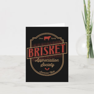 Brisket Wertschätzung Gesellschaft Rauchen Fleisch Karte