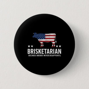 Brisketarian Brisket Grillen für Männer Funny Men  Button