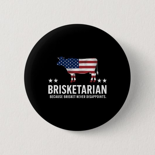 Brisketarian Brisket Grillen für Männer Funny Men Button (Vorderseite)
