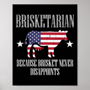 Brisketarian Us Flag Brisket Grillen Byrbecue 4. J Poster