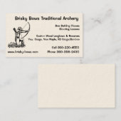 Brisky beugt Bogenschießen Visitenkarte (Vorne/Hinten)