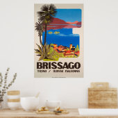 Brissago, Tessin, Schweiz, Reiseplakat Poster (Küche)