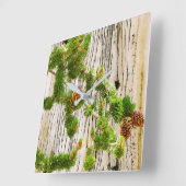 Bristlecone Pine Quadratische Wanduhr (Winkel)