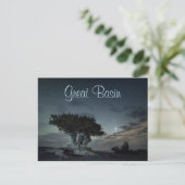 Bristlecone-Silhouette gegen Starry Sky Postkarte (Stehend Vorderseite)