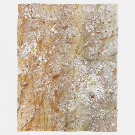 Bristles und Blüten Wasserfarbe Fleecedecke (Vorderseite)