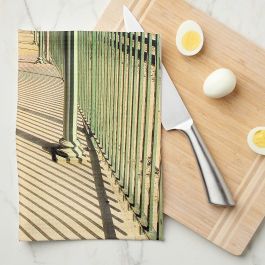 Bristol Bahnhofsplattform Wasserfarbeneffekt Geschirrtuch (Viertel Falte)