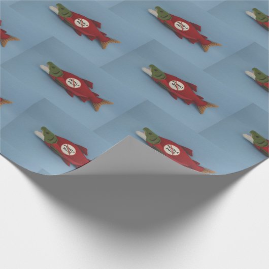 Bristol Bay Sockeye Lachs No Pebble Mine Geschenkpapier (Ecke)