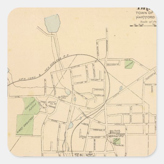 Bristol Borough Quadratischer Aufkleber (Vorderseite)