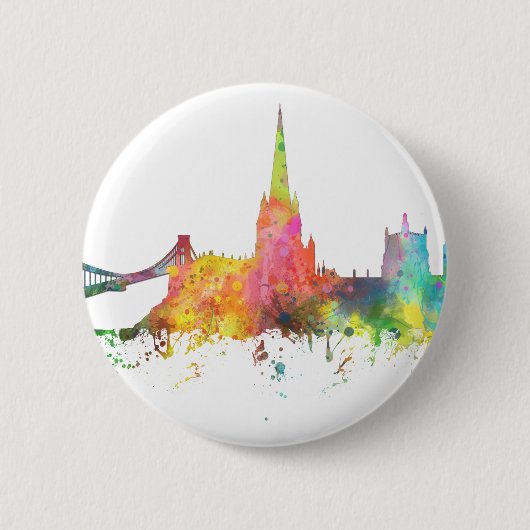 BRISTOL, BRITISCHE SKYLINE BUTTON (Vorderseite)