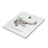 Bristol Bulldog, Biplane, mit Monogramm, Fliese (Seite)