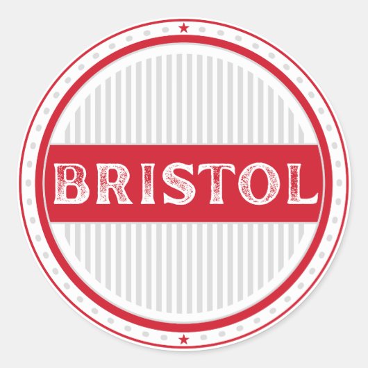 Bristol City Pride Emblem – English Identity Runder Aufkleber (Vorderseite)
