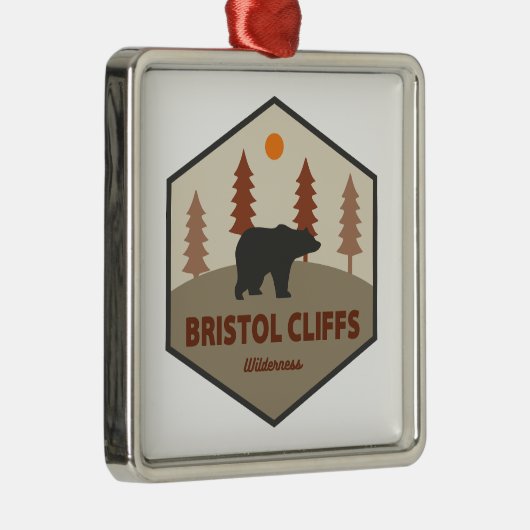 Bristol Cliffs Wilderness Bear Ornament Aus Metall (Rechts)