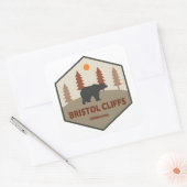 Bristol Cliffs Wilderness Bear Quadratischer Aufkleber (Umschlag)
