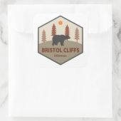 Bristol Cliffs Wilderness Bear Quadratischer Aufkleber (Tasche)