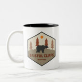 Bristol Cliffs Wilderness Bear Zweifarbige Tasse (Links)