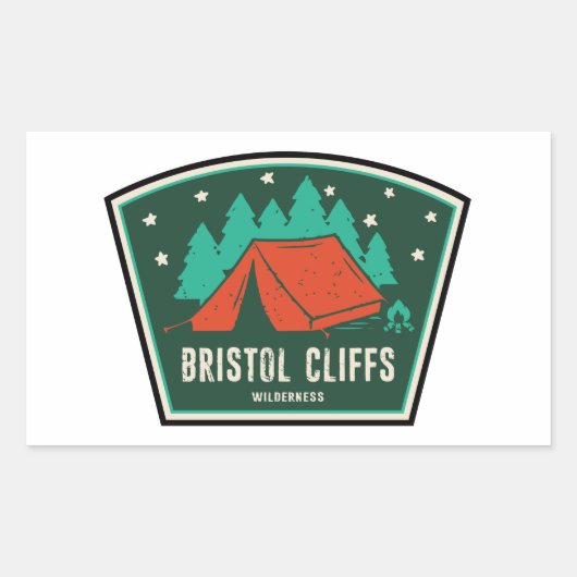 Bristol Cliffs Wilderness Vermont Camping Rechteckiger Aufkleber (Vorderseite)