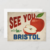 Bristol Connecticut Apple - Vintage Reise Postkarte (Vorne/Hinten)