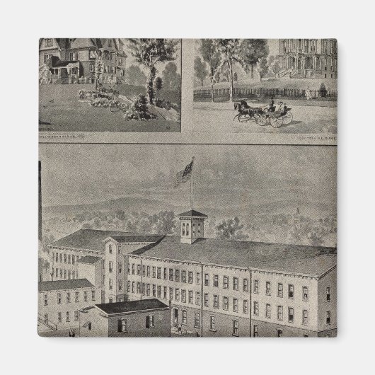 Bristol Connecticut Illustration Magnet (Vorne)