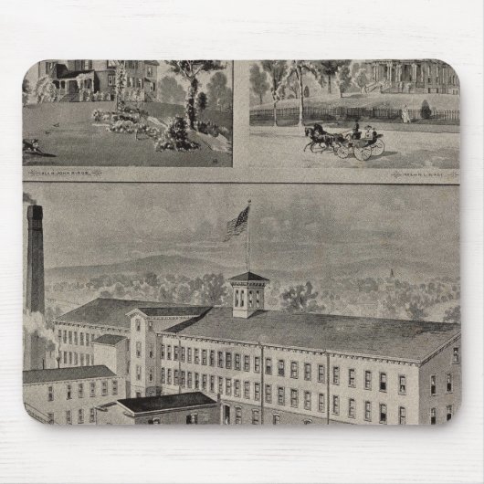 Bristol Connecticut Illustration Mousepad (Vorne)